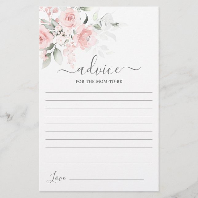  Rosa Blommigt Råd om att Mamma ska vara kort (Framsida)