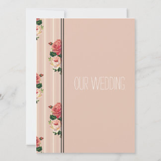 Rosa blommigt rand ro Christian, religiösa Inbjudningar