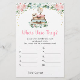 Rosa Blommigt resa där de Möhippa spel