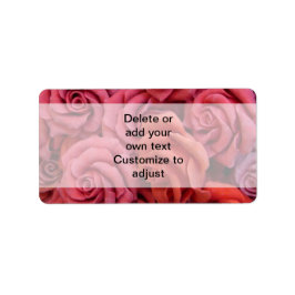 Rosa blommigt ro adressetikett