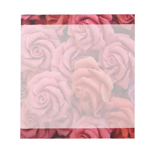 Rosa blommigt ro anteckningsblock (Framsida)