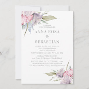 *~*  Rosa Blommigt Ro AR15 BRÖLLOP OSA + Inbjudningar