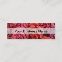 Rosa blommigt ro mini visitkort