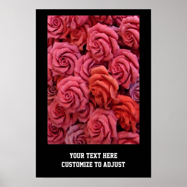 Rosa blommigt ro poster (Framsidan)