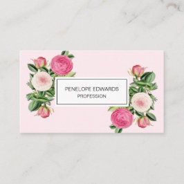 ROSA BLOMMIGT RO TRENDIG & ELEGANT AFFÄRSKORT VISITKORT