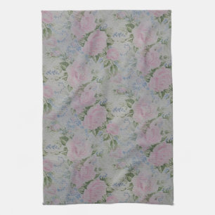 Rosa Blommigt Ro Vintage Kökshandduk