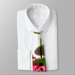 Rosa blommigt rosa av rosa slips