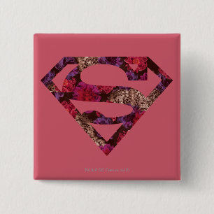 Rosa Blommigt S-Shield Knapp