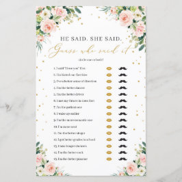 rosa-blommigt sa hon att möhippa-spel