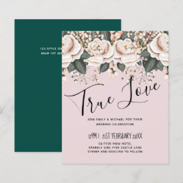  Rosa Blommigt Sage Bröllop budget