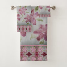 Rosa Blommigt Shabby chic Watercolor