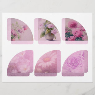 Rosa Blommigt Skrapbockhörn