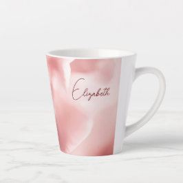 Rosa Blommigt Skriv ut Mugg med liten kant