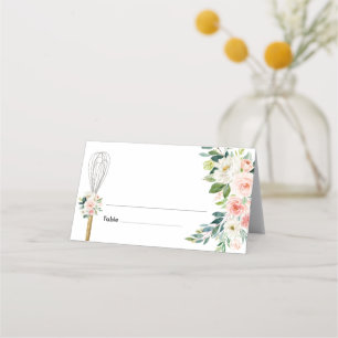 Rosa Blommigt Snurra till Möhippa vid avlyssning Placeringskort