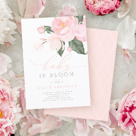  Rosa Blommigt Spädbarn i Bloom Shower Girl Inbjudningar