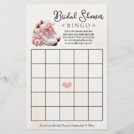 Rosa Blommigt Springer Möhippa Bingo-spel