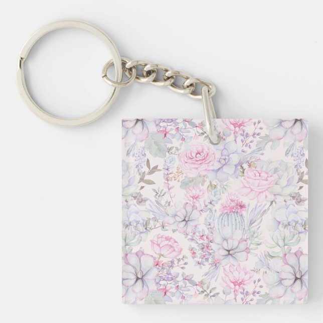 Rosa Blommigt Succulation Illustration Summer Möns (Framsidan)