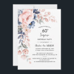 Rosa Blommigt Surprise 60:e födelsedagen Inbjudningar<br><div class="desc">Dusty Blue Rosa Blommigt Surprise 60:e Födelsedagsfest inbjudan kan du enkelt anpassa med dina party-detaljer genom att klicka på knappen "Anpassa".</div>