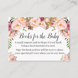 Rosa blommigt Ta med ett duschingkort för barn i b Placeringskort