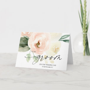 Rosa Blommigt till min grupp på vår Bröllopsdag Kort