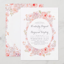  Rosa Blommigt Utandning | ELEGANT VINTAGE BRÖLLOP Inbjudningar