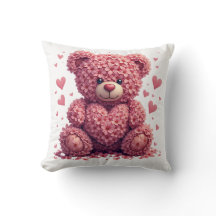 Rosa Blommigt Valentine Nalle