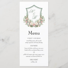 Rosa Blommigt Vapensköld Meny