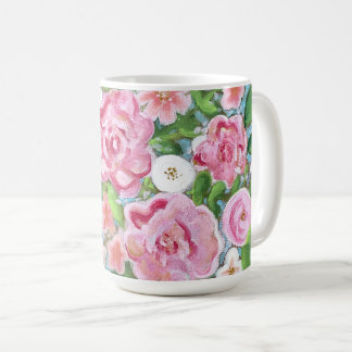 Rosa Blommigt Vår Blooms Kaffemugg
