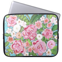 Rosa Blommigt Vår Blooms Laptop sleeve