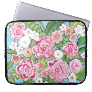 Rosa Blommigt Vår Blooms Laptop sleeve