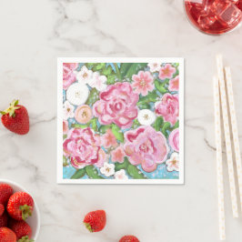 Rosa Blommigt Vår Blooms Pappersservett