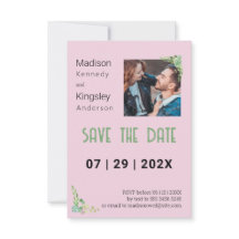 Rosa Blommigt Vår Spara datumfoto