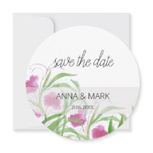 Rosa Blommigt Vattenfärg Hand-målad