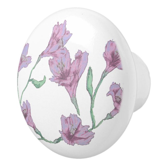 Rosa Blommigt Vattenfärg Knopp (Höger)