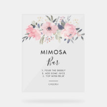 Rosa Blommigt VattenfärgsMöhippa Mimosa Pub