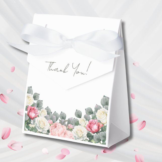 Rosa Blommigt Vintage Garden Ro Baby Shower Presentaskar (Skapare uppladdad)