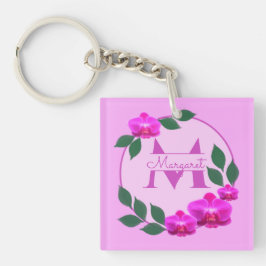 Rosa blommigt vintage personlig namn