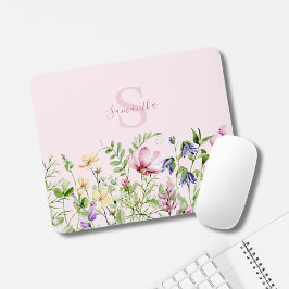 Rosa Blommigt WildblomPersonlig Musmatta