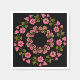 Rosa Blommigt Wreaths | Bröllop Pappersservett