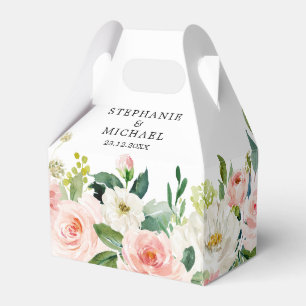 Rosa Blommigtar Modern Botaniska Bröllop Presentaskar