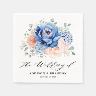  Rosa Blommigten Bröllop Pappersservett