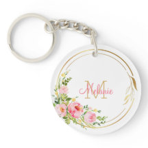 ROSA BLOMMIGTEN RO - GULD RAM - PERSONLIG