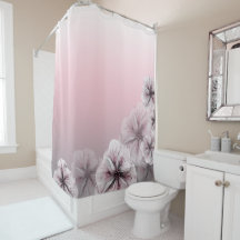 Rosa blommigtgråttvit Ombre