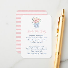 Rosa Blommigts Chinoiserie tar med sig en Bok-baby Tilläggskort