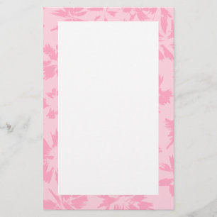 Rosa blommönster. brevpapper