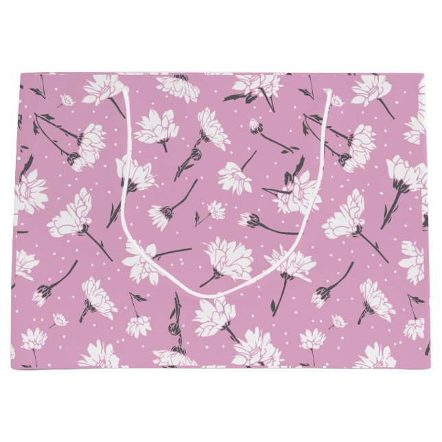 Rosa Blommönster Design - Elegant, färgremsdel (Framsidan)