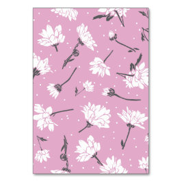 Rosa Blommönster Design - Elegant, färgremsdel Bordsnummer