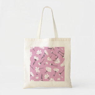 Rosa Blommönster Design - Elegant, färgremsdel Tygkasse