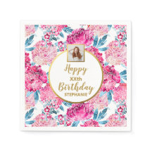 Rosa blommönster, foto, valfri ålder, anpassad föd