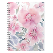 Rosa blommönster i vattenfärg 